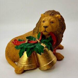 Tom Rubel Silver Deer Lion Figurine Christmas Animals Vintage 3.5”